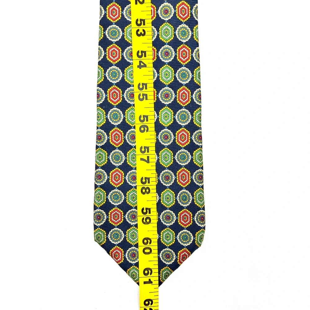 Guido Couello Torino Silk Tie VTG Medallion Made in Italy